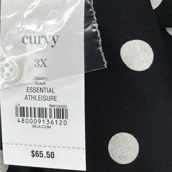 Crown & Ivy Polka Dot Black and White Button up - Picture 4 of 4